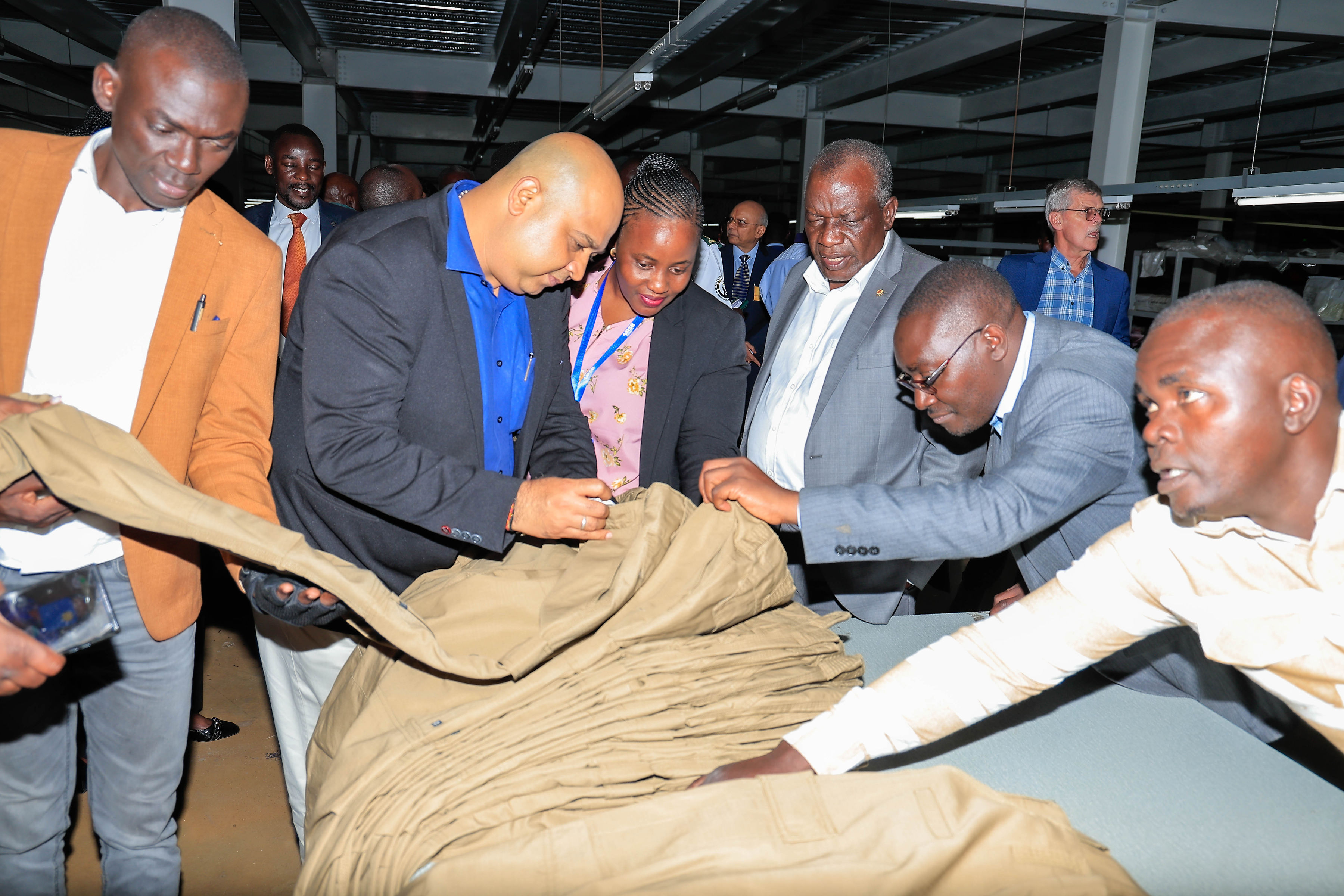 Various CEOs checking out work stations at the Kapeeka Industrial Park