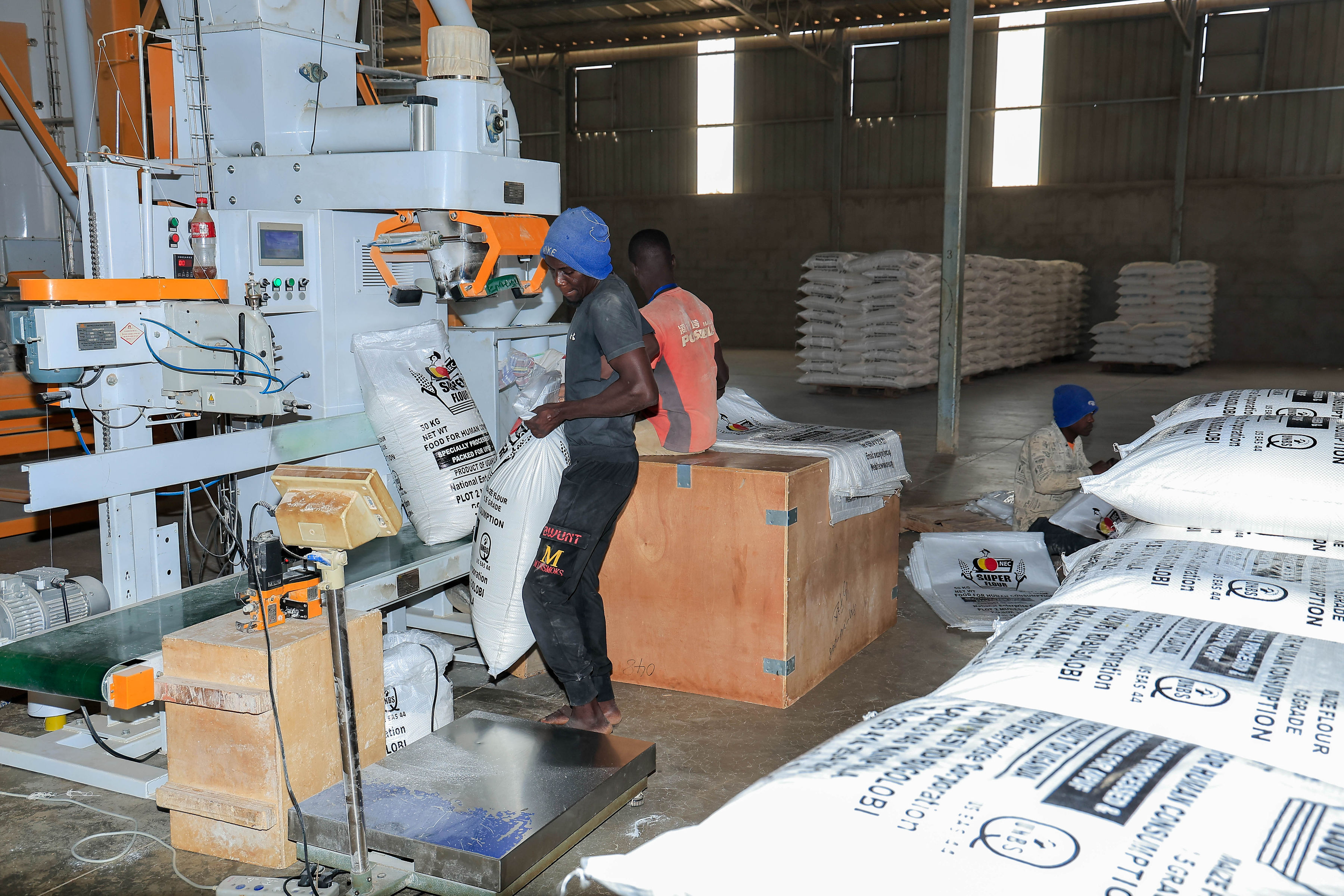 People at work in one of the factories at Kapeeka Industrial Park