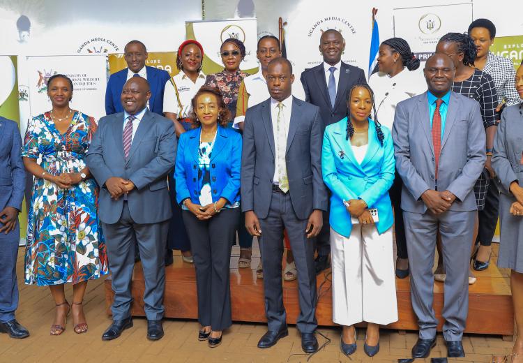 Various stakeholders including the Ministry of Tourism, Wildlife, and Antiquities, the Presidential CEO Forum at the launch of the 6th Bi-Annual Private Sector CEO Tourism Retreat. 