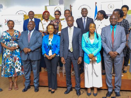 Various stakeholders including the Ministry of Tourism, Wildlife, and Antiquities, the Presidential CEO Forum at the launch of the 6th Bi-Annual Private Sector CEO Tourism Retreat. 